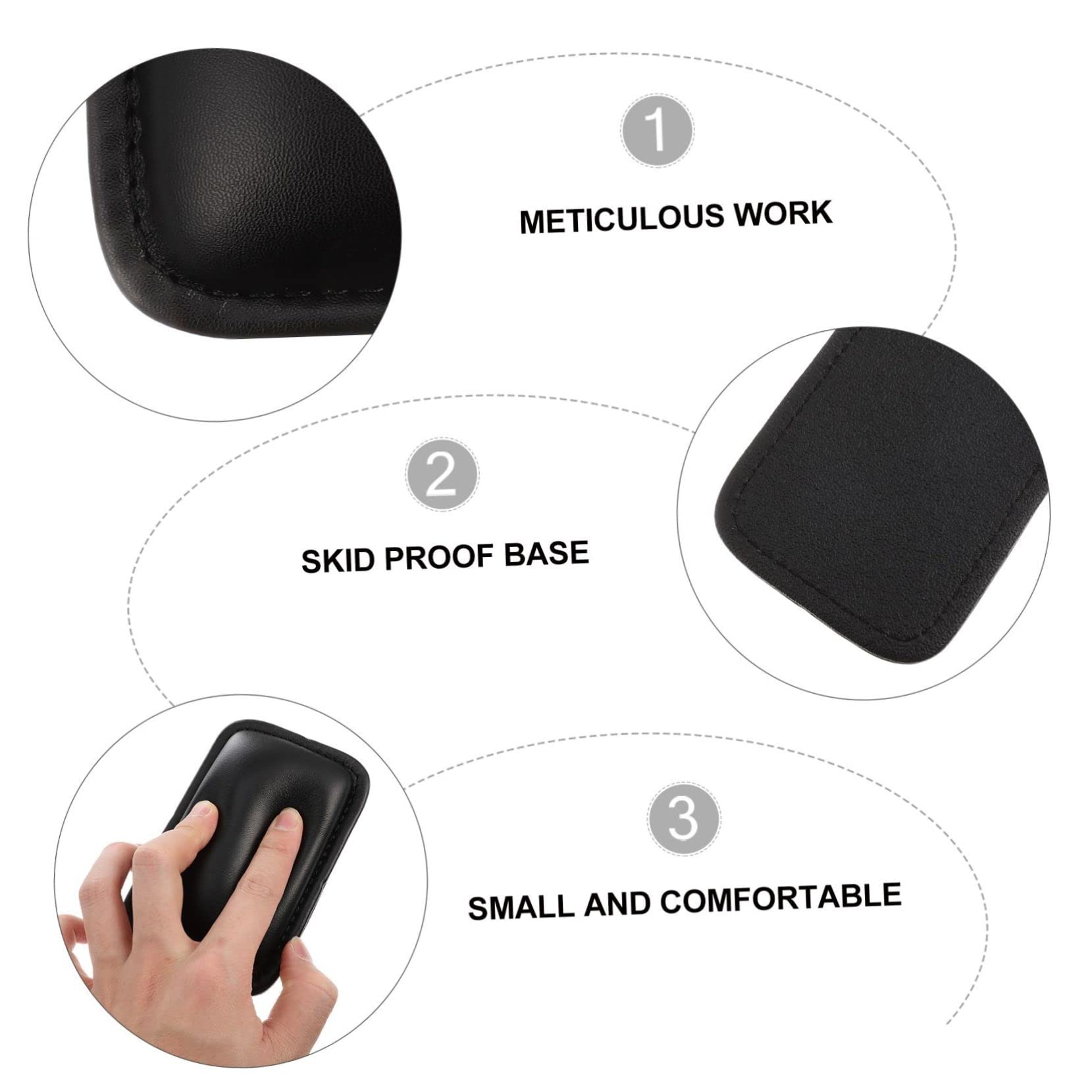 DOITOOL 3 Set Poggiapolsi Pelle Per Tastiera E Mouse Con Base Antiscivolo Supporto Ergonomico Per Polsi Computer Laptop E Ufficio Affaticamento Mano E 2 Pezzi * 3