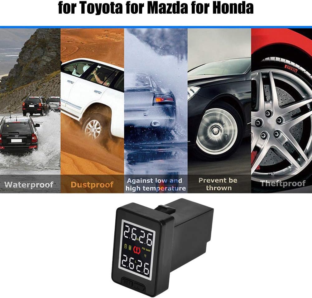 GOTOTOP Tire Pressure Monitor System, Color Screen Display, Real Time Temperature and Pressure Data, High Accuracy