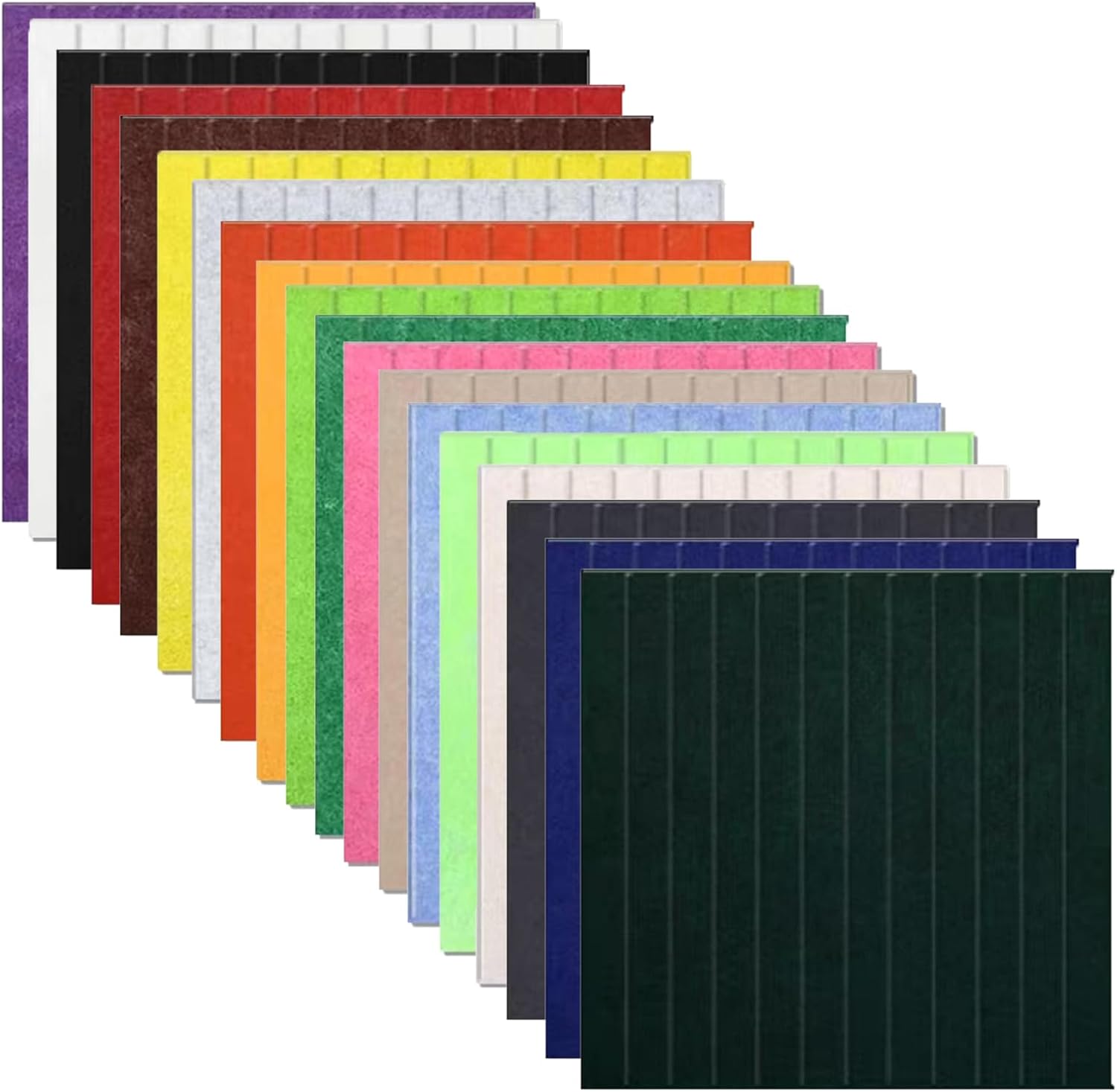12 Pcs Bulletin Board,Decorative Felt Pin Panels,11*11"Square Prayer Vision Pin Boards With Self-Adhesive Tape About 30 Push Pins,for Home Kitchen Office Walls(Size:30*30cm,Color:Violet)