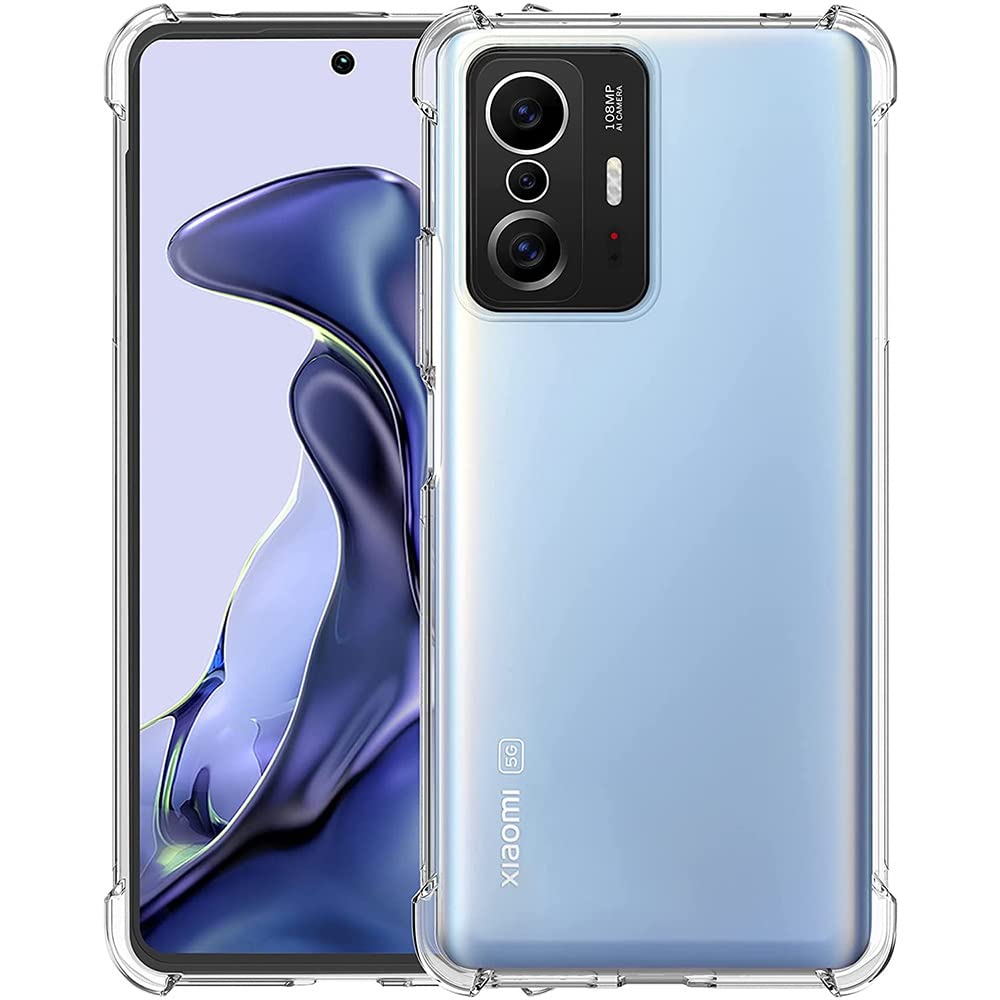 Case for Xiaomi 11T / Xiaomi 11T Pro Case Cover Black Slim Fit for Soft TPU Back Cover Flexible Silicone Cover Matte Black for Xiaomi 11T / Xiaomi 11T Pro by Emodil ® (Clear)