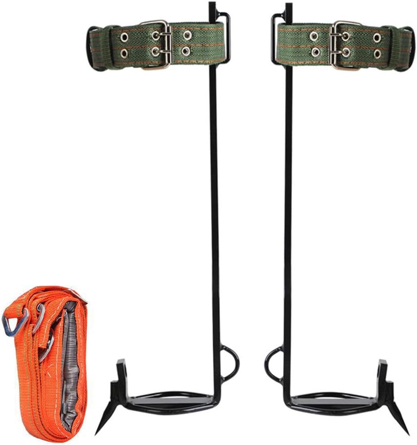 OVARIA Climbing Tree Spikes Set of 2, Climbing Trees Tool with Adjustable Belt Straps for Hunting Observation, Picking Fruit, High Altitude Logging