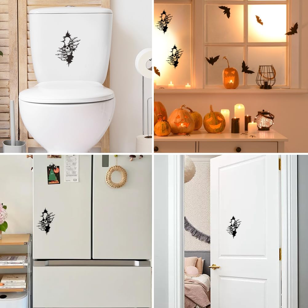 Adesivi Teschio Per Auto - 2 Pezzi 12x18cm, Design Horror 3D Per Personalizzare