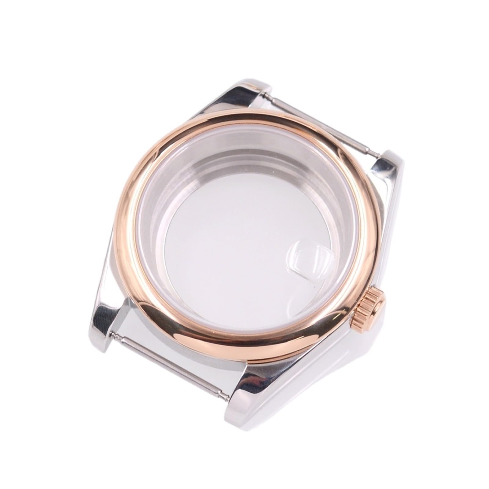 1 caja de reloj de cristal de zafiro para NH35 PT5000 ETA2824 Miyota 8215 (oro rosa, 36 mm ETA2824 PT5000)