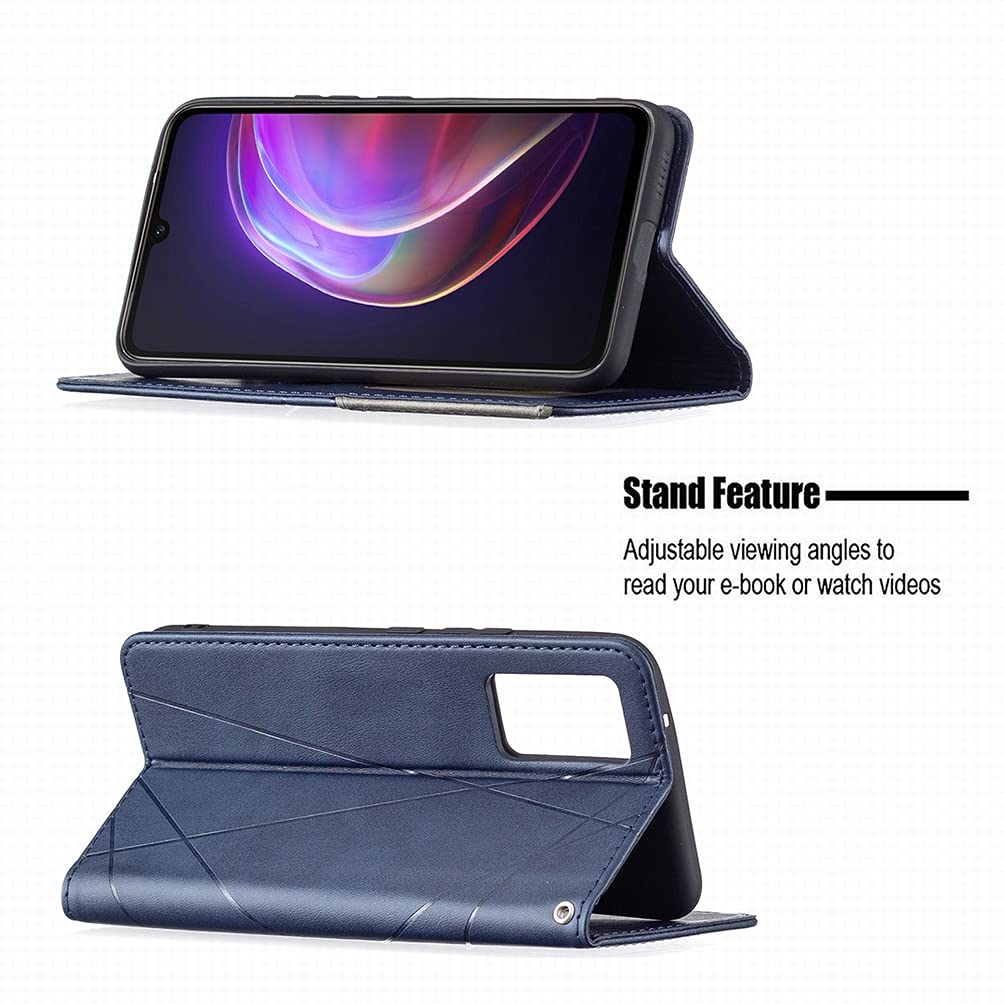 Beajew Cover per vivo Y81/Y81s Flip Custodia in Pelle PU, Cover Portafoglio,Funzione Supporto,Magnetica,Slot Schede,Protettiva Custodia Resistente Antiurto,Premium Wallet Libro Case-Marrone