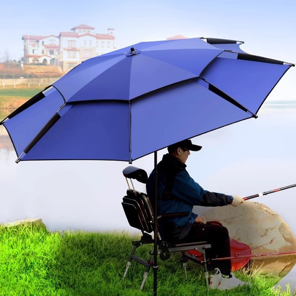 Parasol plażowy odporny na wiatr, 200/220 cm, z ochroną UV, parasol ogrodowy z torbą transportową, do wędkowania na świeżym powietrzu, biwakowania i pikników