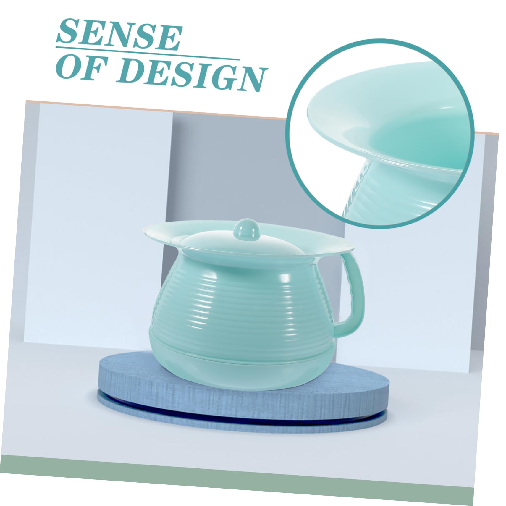 Healeved Vasino Water Bambini in Plastica per Uso Familiare, Orinatoio da Notte con Coperchio Facile da Pulire e Resistente alle Macchie, per Bambini