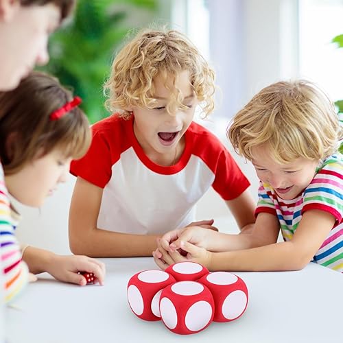 Miniatura 3 de NUOBESTY 4 dados de espuma gigantes, dados de borrado en seco, dados de izquierda y derecha, dados gigantes, dados grandes para escribir, juego