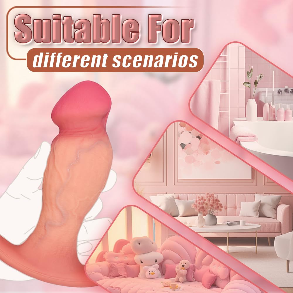 Gienocy Realistic Big Glans AnalDildos, Silicone Anal Plugs Butt Plug Analplug Dildo Prostate Massage G-spot Stimulator Anal Games Trainer Adult Sex Toys for Beginner Advanced Players Outdoor Use ()