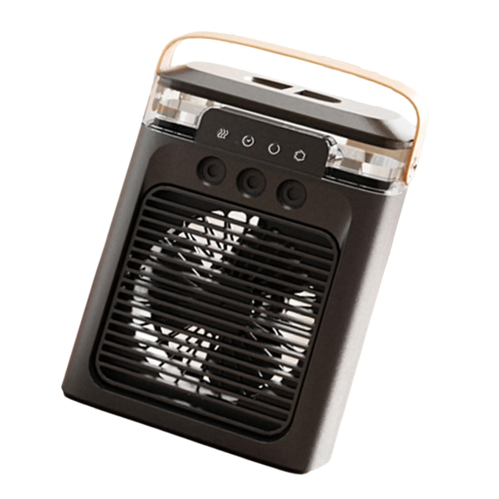 Uqezagpa Black 3 Hole Portable Air Conditioning Fan Rechargeable Desktop Cooling Fan 3 Speeds Humidifying Table Perfect For Own Use Usb Powered Cooling For Indoor/Outdoor Use