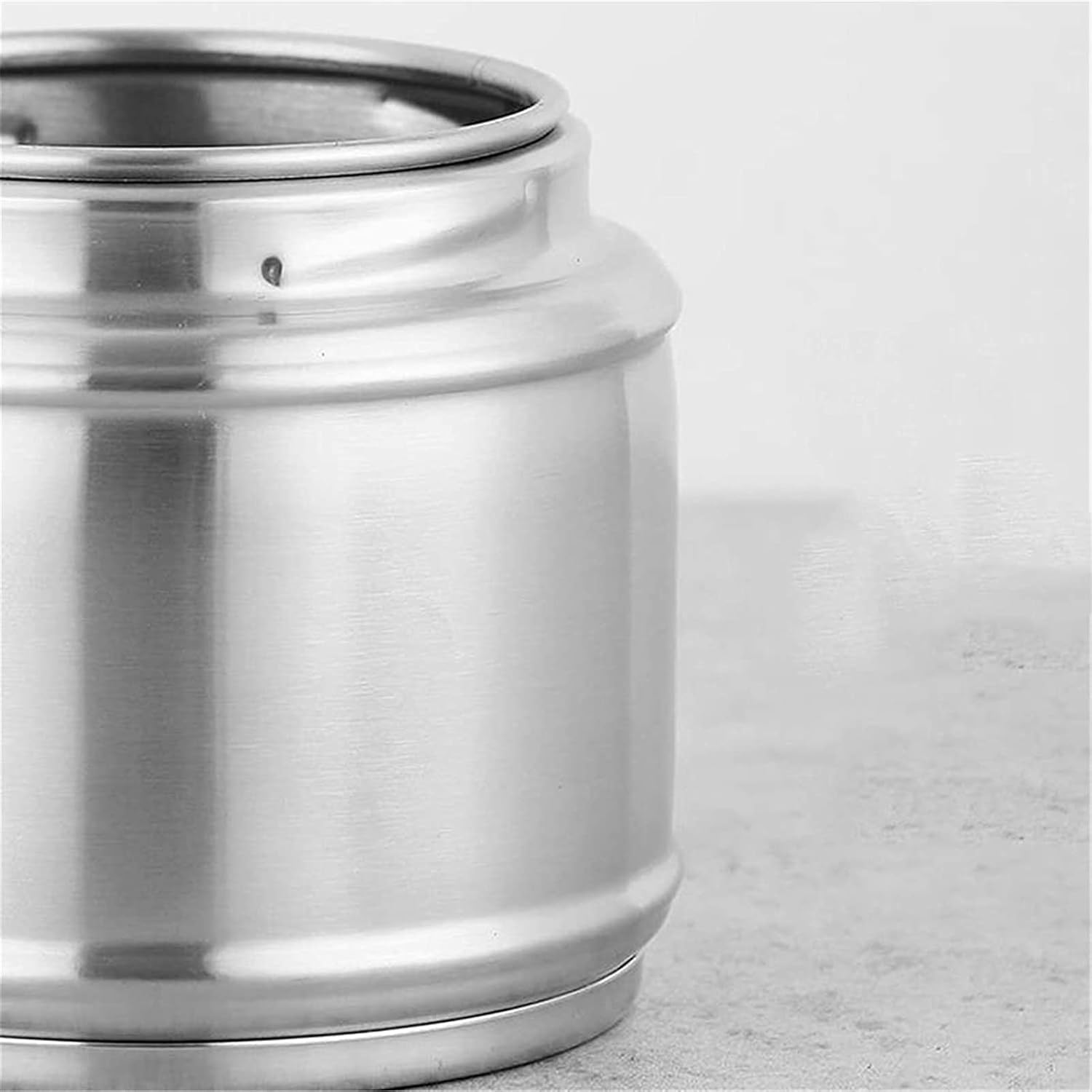 Manual Coffee Grinder Portable Hand Coffee Bean Mill with Ceramic Adjustable Knob Setting Stainless Steel Coffee Grinder in Kitchen and Hiking (SILVER)