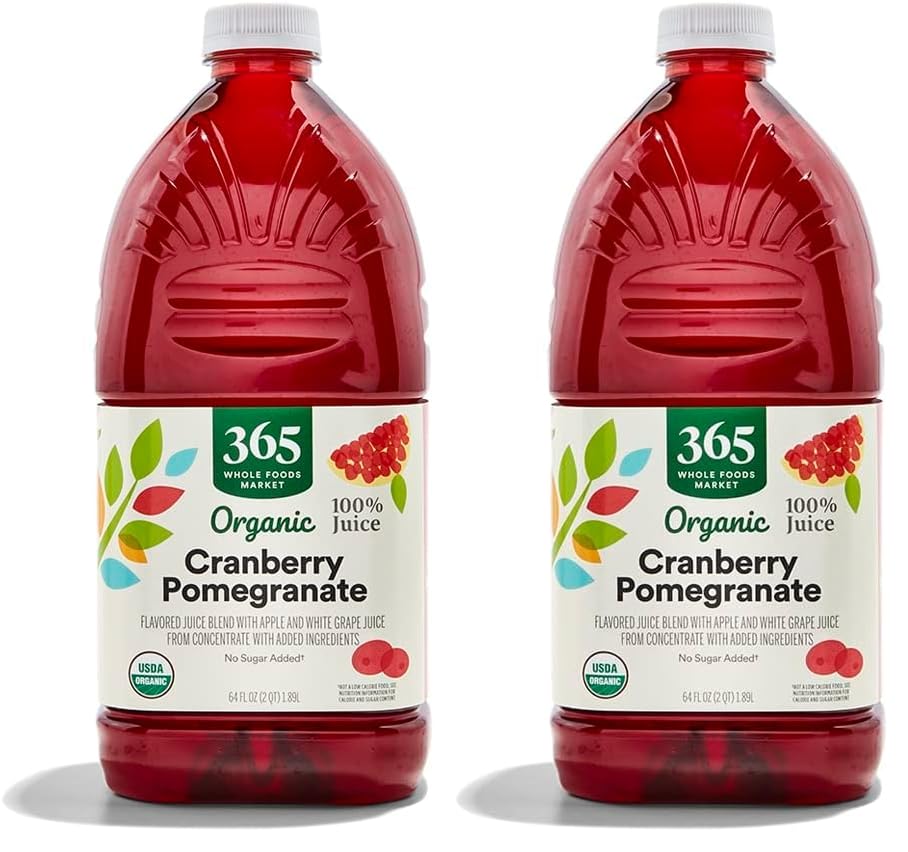 Image of 365 by Whole Foods Market, Organic Cranberry Pomegranate Juice, 64 Fl Oz (Pack of 2)