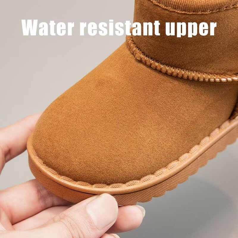 Kids Boy Girl Concise Warm Velvet Snow Boots for Winter Outdoor Walking School Sport Trekking