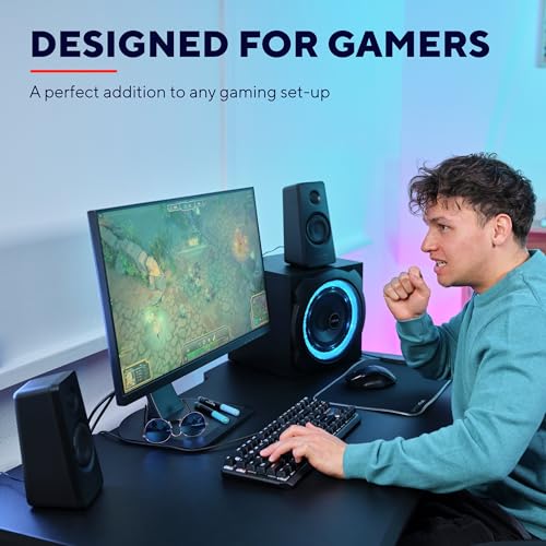 Altavoces PC Gaming 2.1 para Ordenador Portátil Smartphone y Tablet con Jack 3.5mm 5