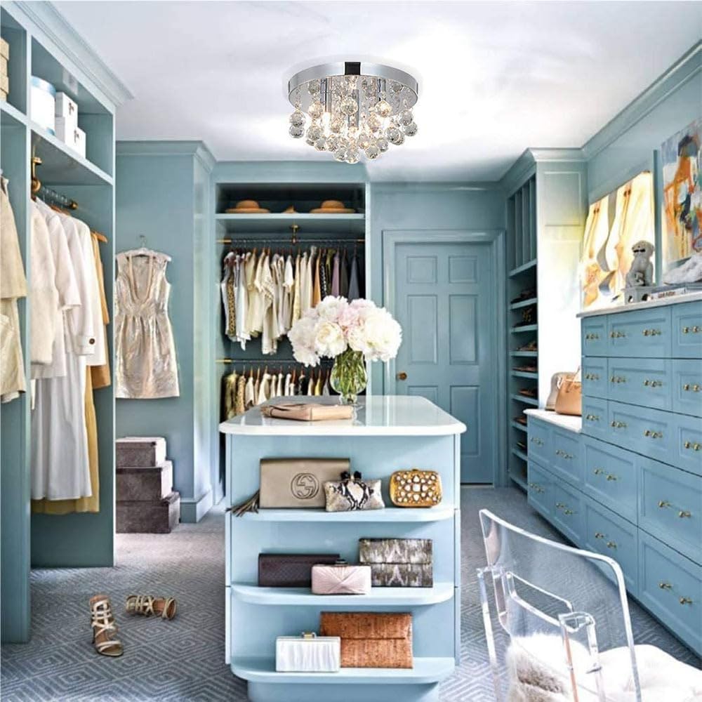 K9 Crystal Led Ceiling Light Crystal Ceiling Lamp Hall Corridor Porch Balcony Bedroom Light Modern Ceiling Chandelier G9 Led Lighting Luminaire Corridor and Stair Lamp on Ceiling/Color/25Cm