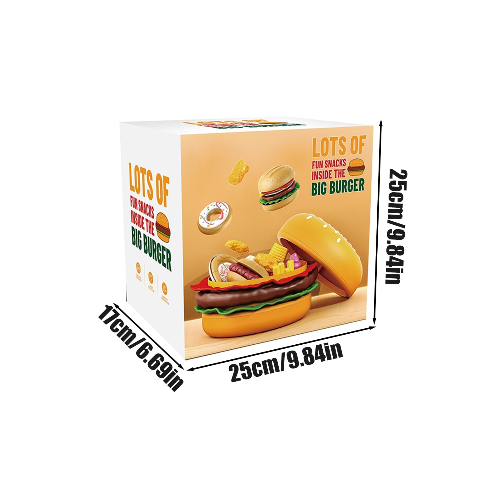 Jedzenie Do Zabawy W Kuchnię Edukacyjny sensoryczny duży hamburger | Zabawki Spożywcze Dla Dzieci Edukacyjne Sensoryczne Akcesoria Dużego Hamburgera do Klasy, Przedszkola, na Urodziny