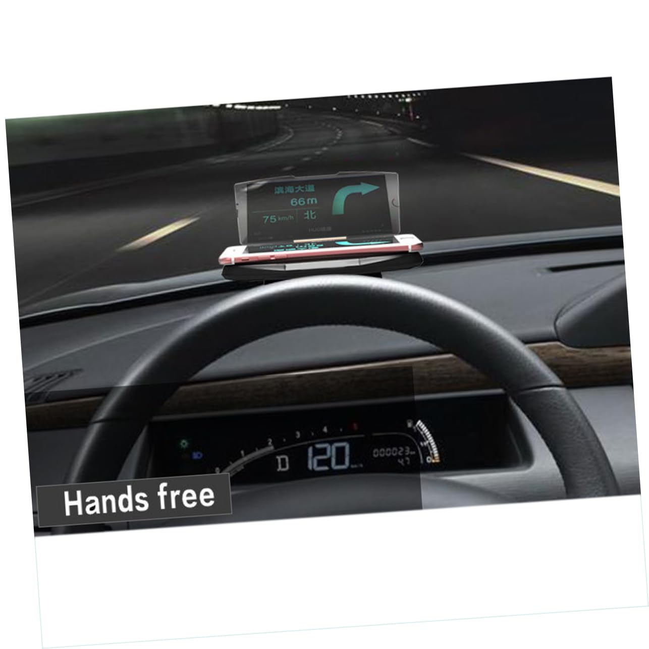 jojofuny Supporto per Cellulare da Auto Display Head-up e Navigazione Gps Pellicola Riflettente per Mostrare Informazioni Supporto per Telefono Slot per Telefoni Fino