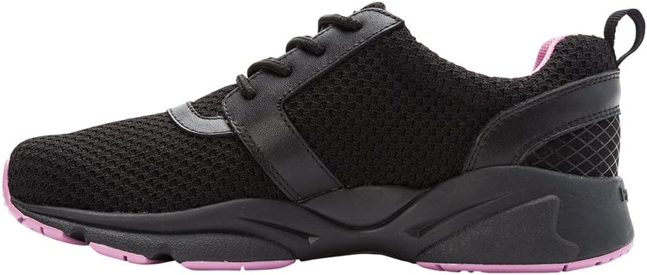 Propét Women Stability X Sneaker, Black/Berry, 13 Medium