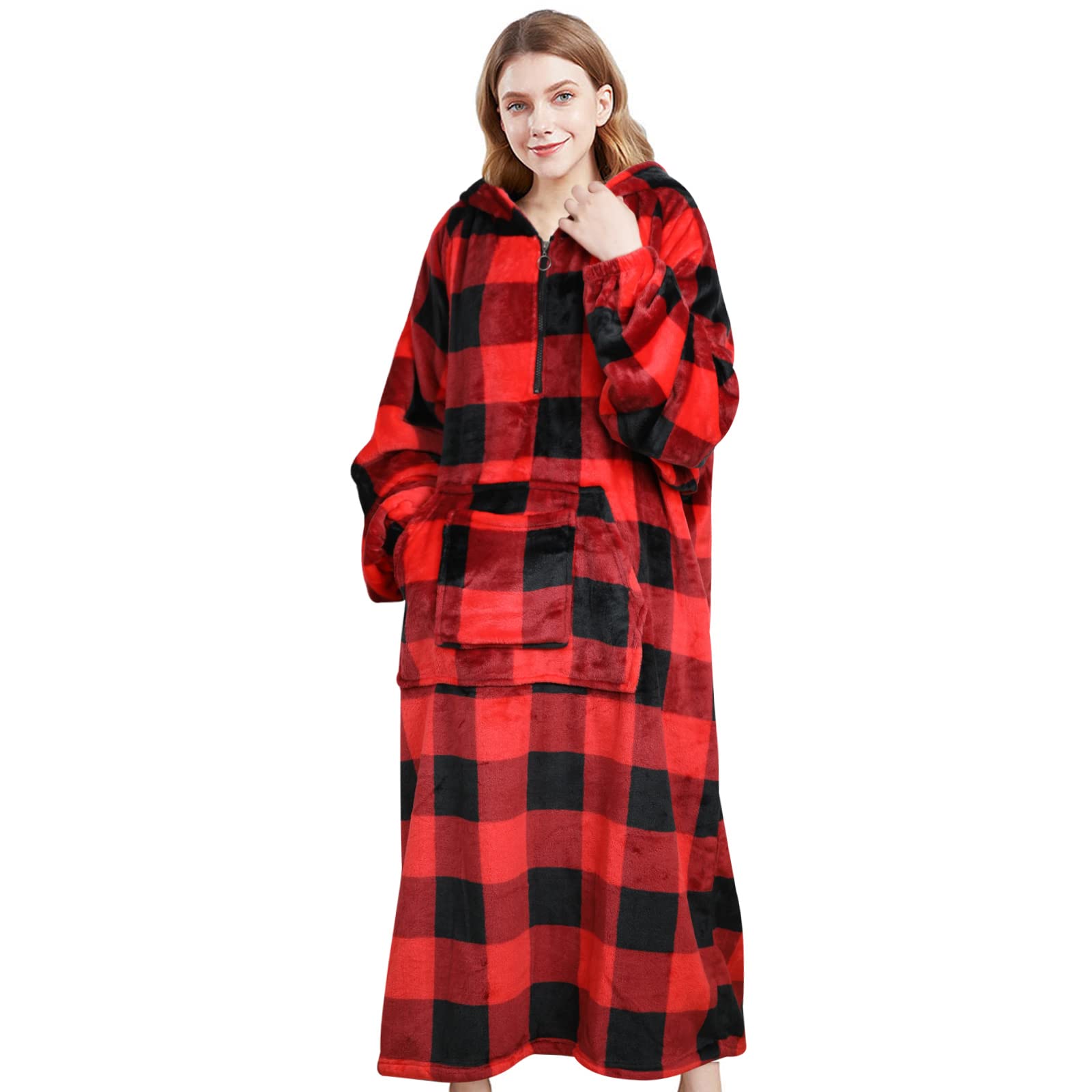 Oversized Hoodie Sweatshirt Blanket Super Soft Warm Comfortable Blanket Hoodie One Size Fits Women Girls Men Boys Friends