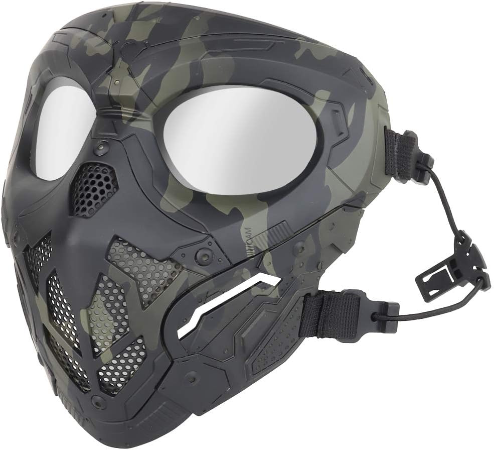 Tactical Lurker Masks Full Face Airsoft Paintball Hunting Mask with PC Len Protective Helmet Mask