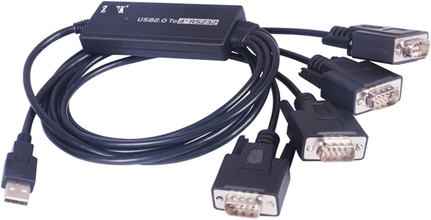 USB to Serial Converter FTDI CHIP 4 Port USB to Serial RS232 DB9 Adapter Cable(3m)