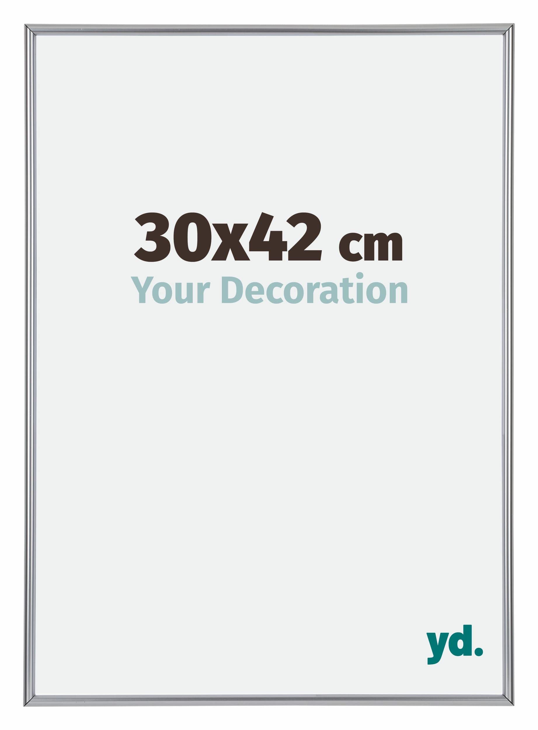 Your Decoration - Picture Frame 30,00x42,00 cm - Silver High Gloss - UV Resistant Glass Plate - Anti-Reflective -Annecy โ image 1