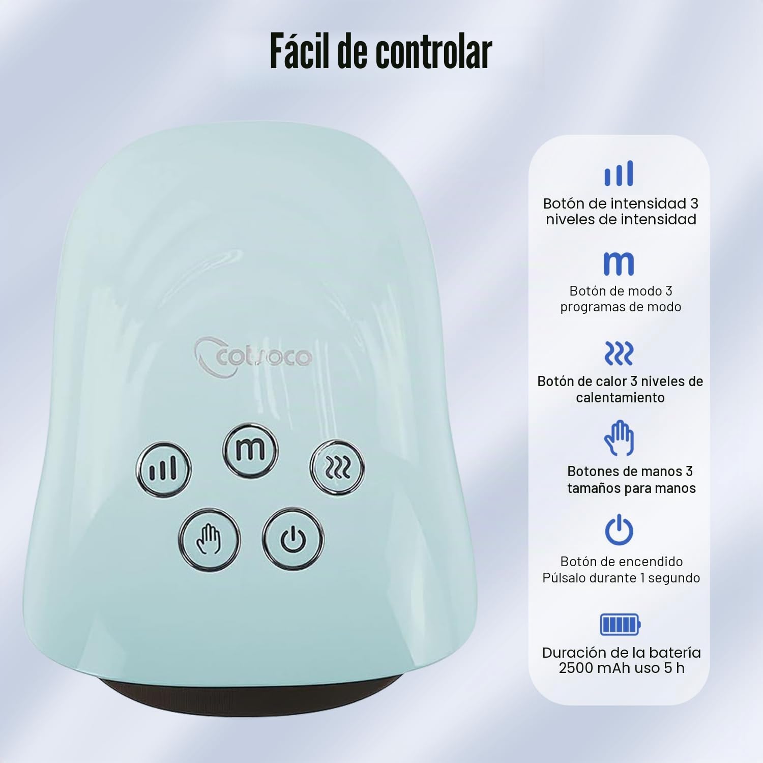 cotsoco Masajeador de manos – 3 tamaños de masaje, masajeador de manos inalámbrico con calor y compresión para artritis y túnel carpiano, regalo para hombres, mujeres, amigos de la familia, relajación
