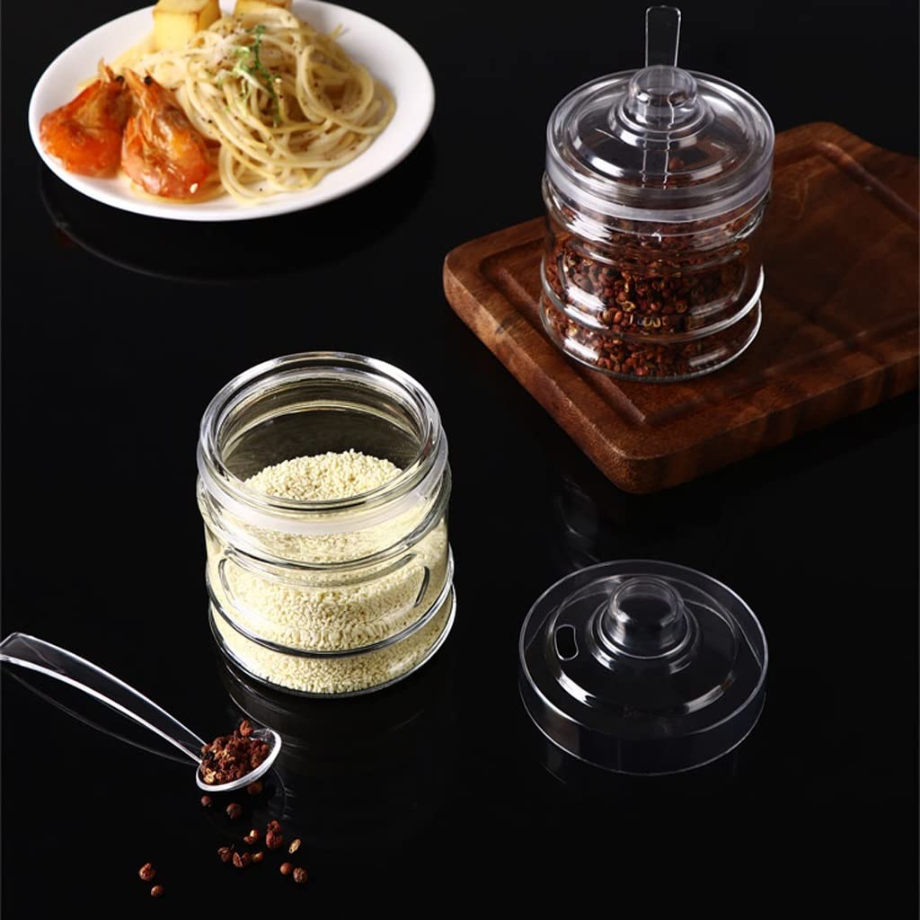 Dispenser per spezie in vetro per condimenti barattolo di sale per uso domestico Scatola per condimenti Set di contenitori per condimenti Set di barattoli per condimenti Barattolo per condimenti