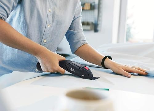 Vista 6 de FUJIWARA Tijeras eléctricas, 2 baterías de litio extraíbles y 2 cuchillas de corte, herramienta de corte inalámbrica para Negro