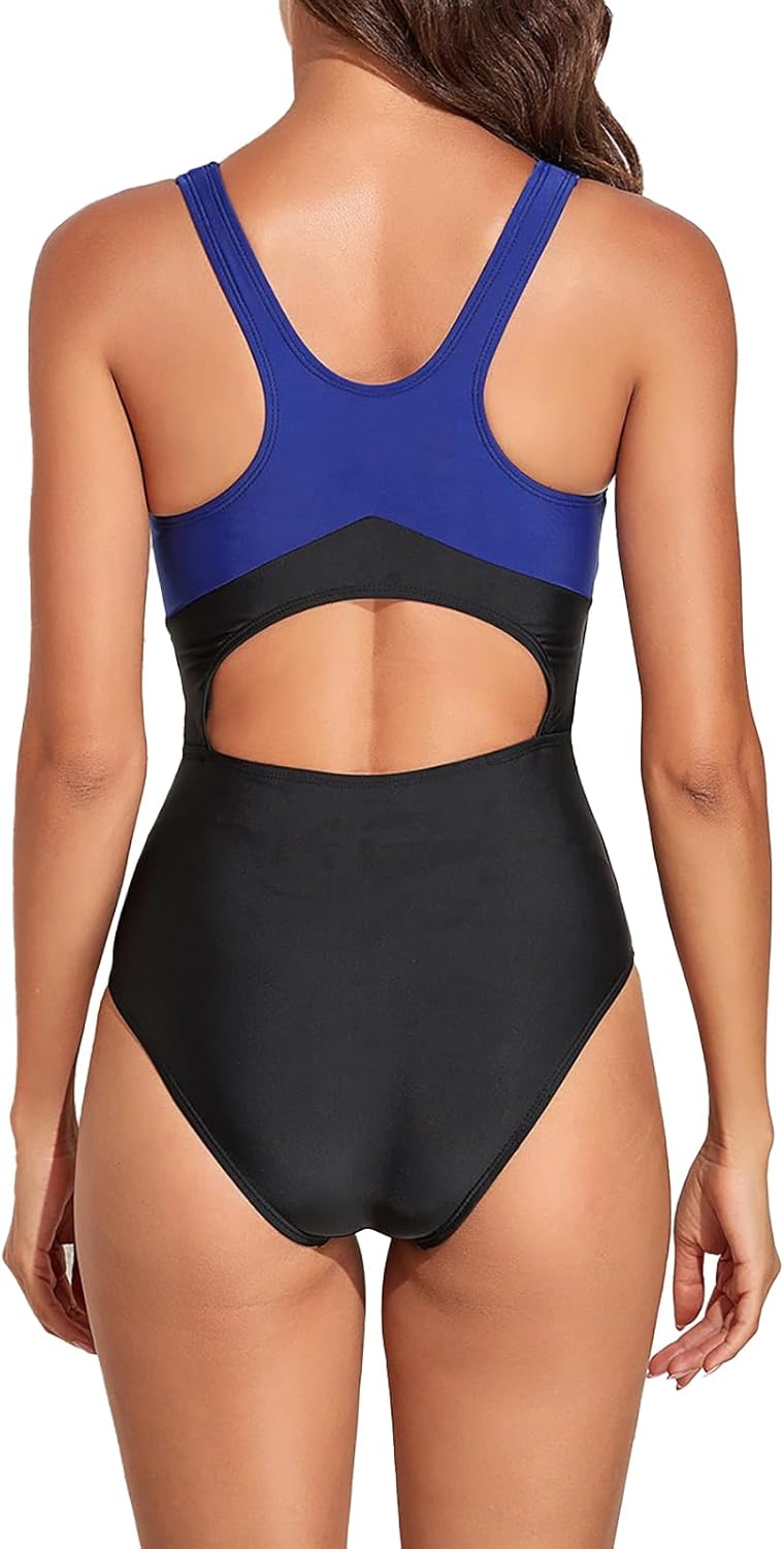 Women‘s Athletic One Piece Swimsuit Racerback Competitive Training Bathing Suit - Image 2