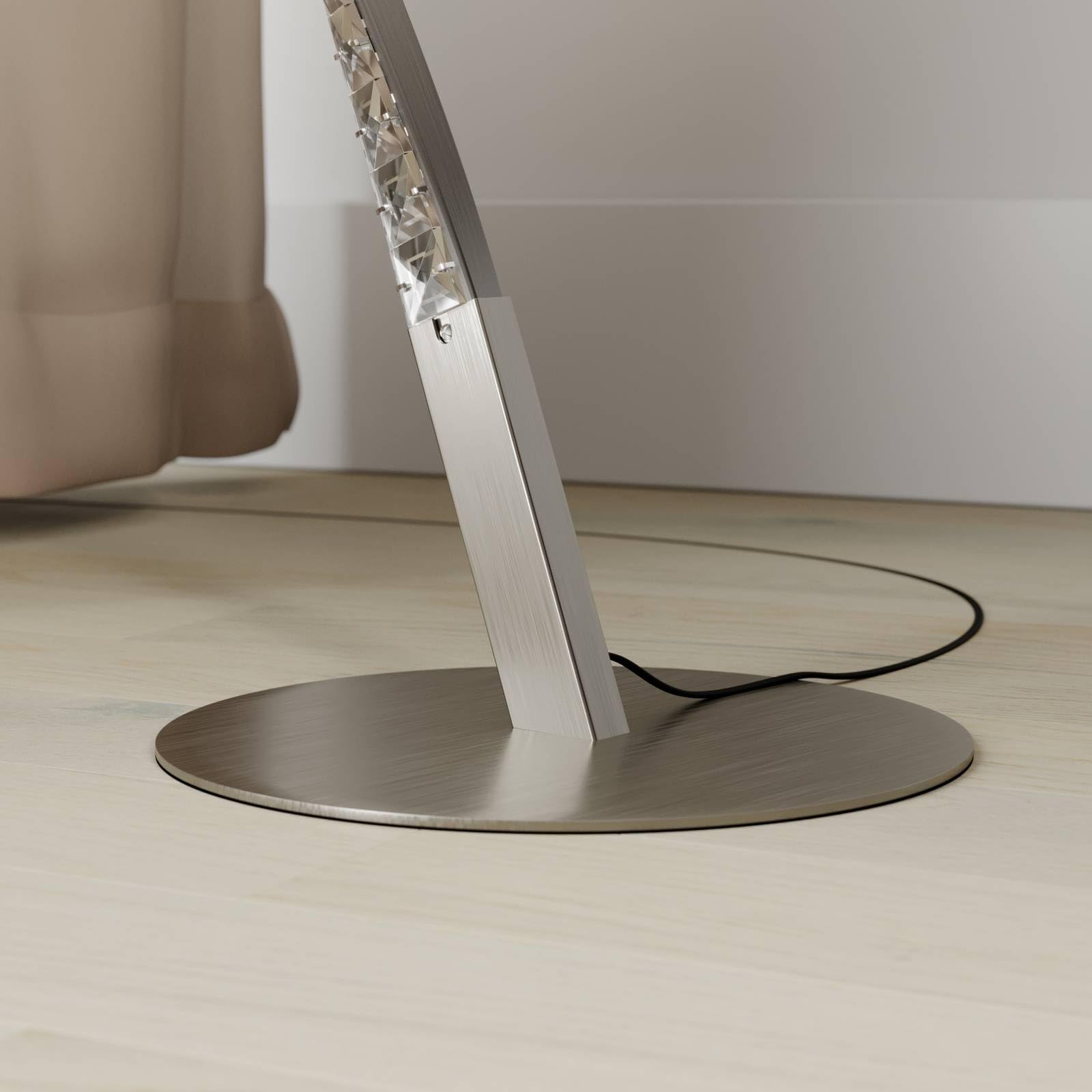 Lindby Lampada LED da terra dimmerabile a controllo remoto (Moderno) colore Grigio, in Alluminio ad es. Soggiorno & Sala pranzo lampadina inclusa lampada