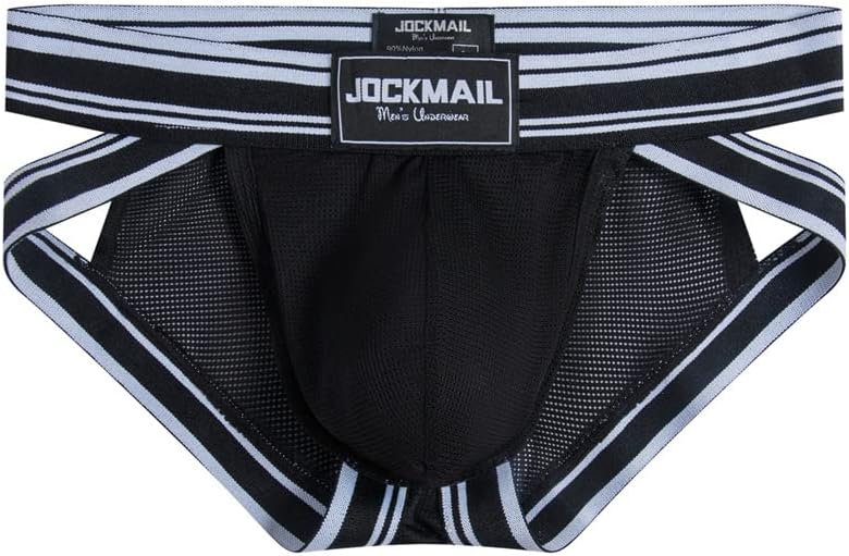 JOCKMAIL Mesh Athletic Supporters Mens Briefs Underwear Comfort Male Underwear for Gym Sport