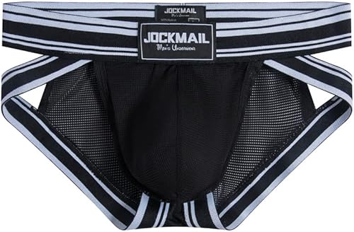 JOCKMAIL Mesh Athletic Supporters - Calzoncillos para hombre, ropa interior cómoda para gimnasio y deporte