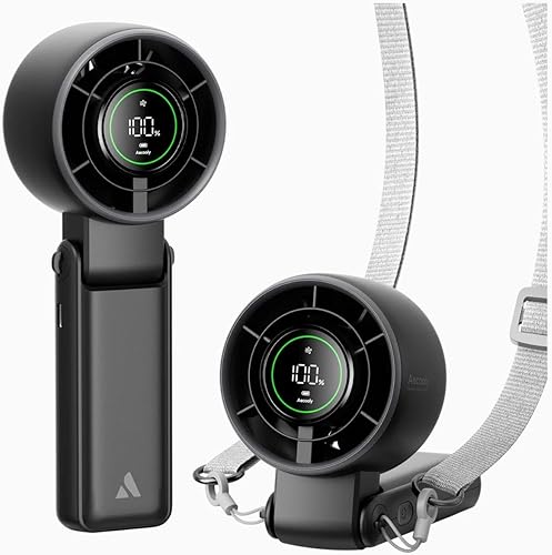 Aecooly Ventilador portátil 3 en 1, ventilador de mano turbo, mini personal recargable por USB tiempo máximo de enfriamiento de 22 horas, pequeño