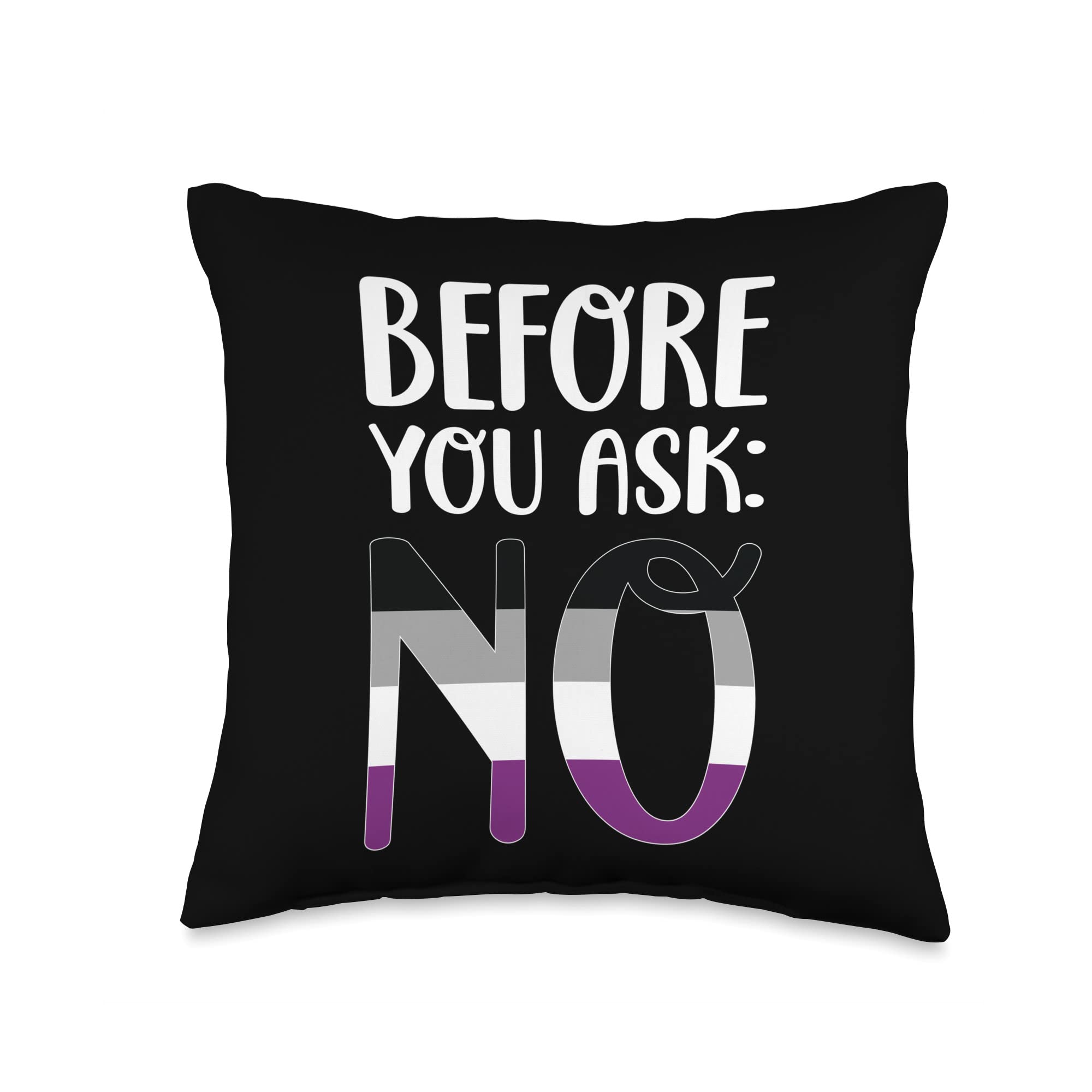 Amazon Com Thisqueer Flag Asexual Ask No Ace Pride Throw Pillow 16x16 Multicolor Home Kitchen