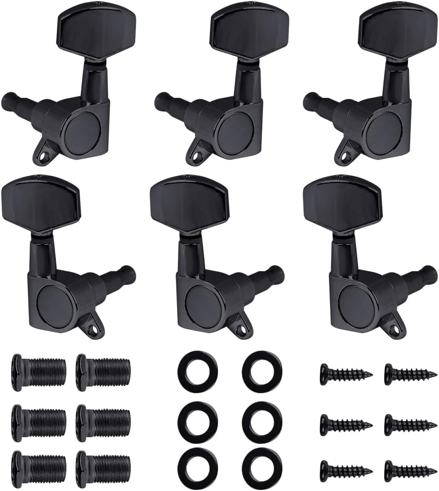 FOCCTS 6 Pieces Guitar String Tuning Pegs Guitar Tuner Machine Heads Knobs Guitar