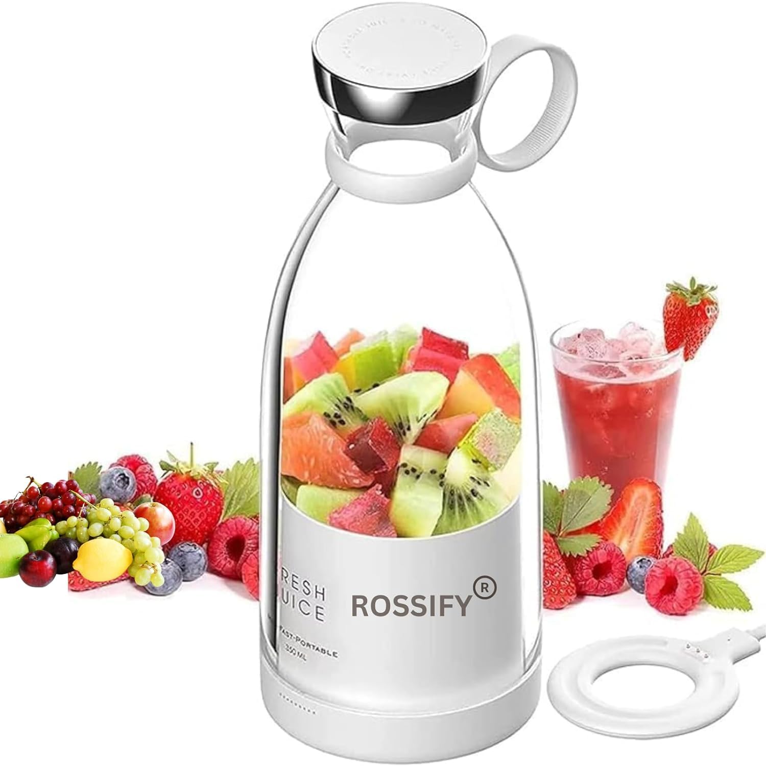 PORTABLE BLENDER, USB RECHARGEABLE MINI JUICER BLENDER, ELECTRIC JUICER BOTTLE BLENDER GRINDER MIXER, PERSONAL SIZE BLENDER FOR JUICES, SHAKES AND SMOOTHIES, FRUIT JUICER MACHINE-picture-19