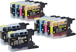 F FINDERS&CO Compatible Ink Cartridge Replacement for Brother LC75 LC-75 LC-71 Ink to Use with Brother MFC-J280W J425W J430W J435W J625DW J6510DW J6710DW J6910DW J825DW J835DW Printer (4BK 2C 2M 2Y)