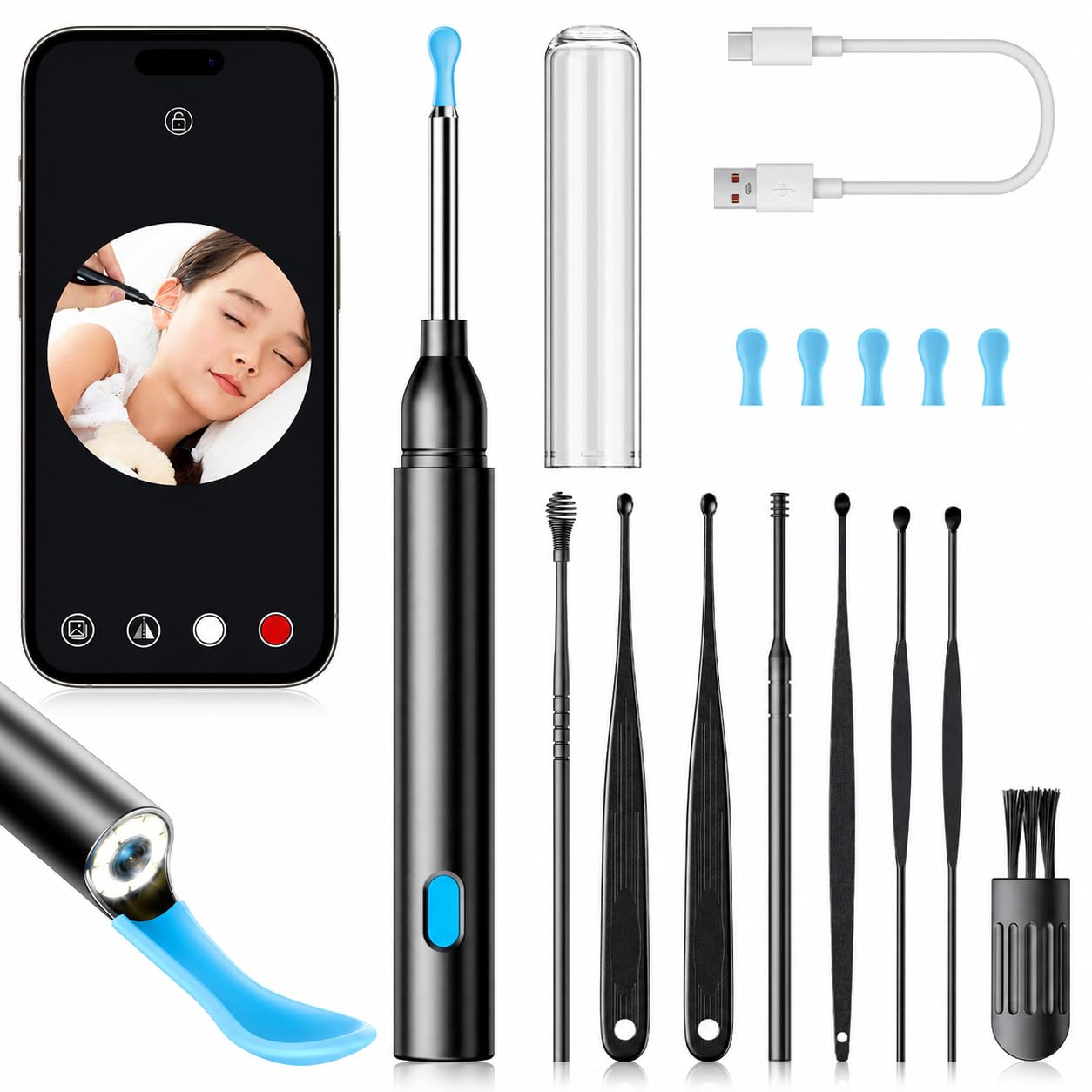 Amazon | 耳かき カメラ【業界新モデル| 2200万画素&AI温度制御