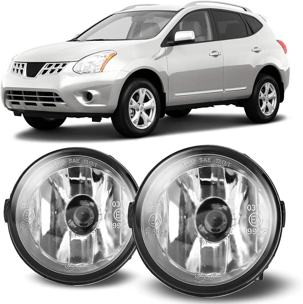 CPW Fog Lights Assembly Fit For Nissan [Cube/Juke/Murano/Quest/Rogue/Versa], Driving Fog Lights For Infinti [EX35/EX37/FX35/FX45/FX50/G25/G37/M37/M56/Q40/Q70/QX50/QX56]