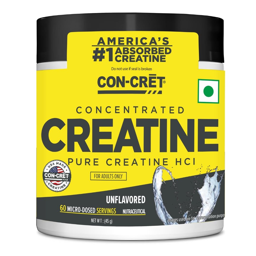 CON-CRET Concentrated Creatine | Pure Creatine HCL supports Muscle, Cognitive, Cellular Energy | USA Made & NSF Certified | 60 Micro-dosed servings | Unflavoured (45 gms) (B0DH8FSQX1) Amazon Price History, Amazon Price Tracker