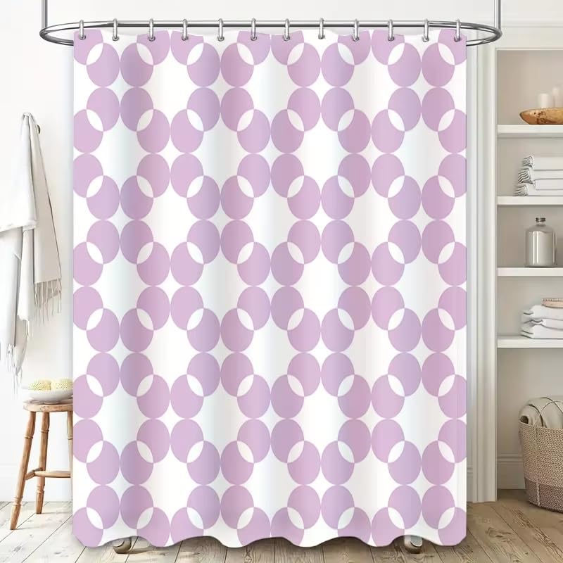 Rideau de douche imperméable et lavable en machine violet 120x200 - 2