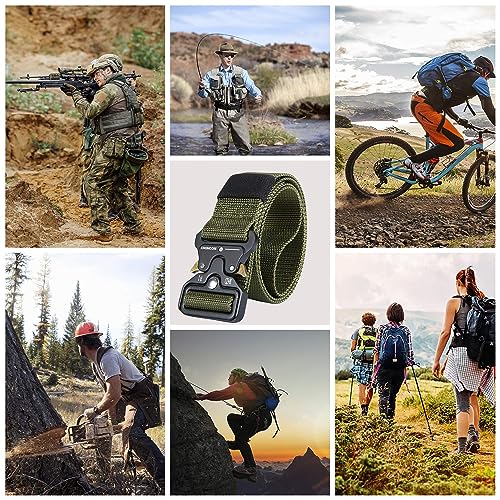 Kingmoore QS-0005 Men'S Tactical Belt Heavy Duty Webbing Belt Adjustable Military Style Nylon Belts thumb #4