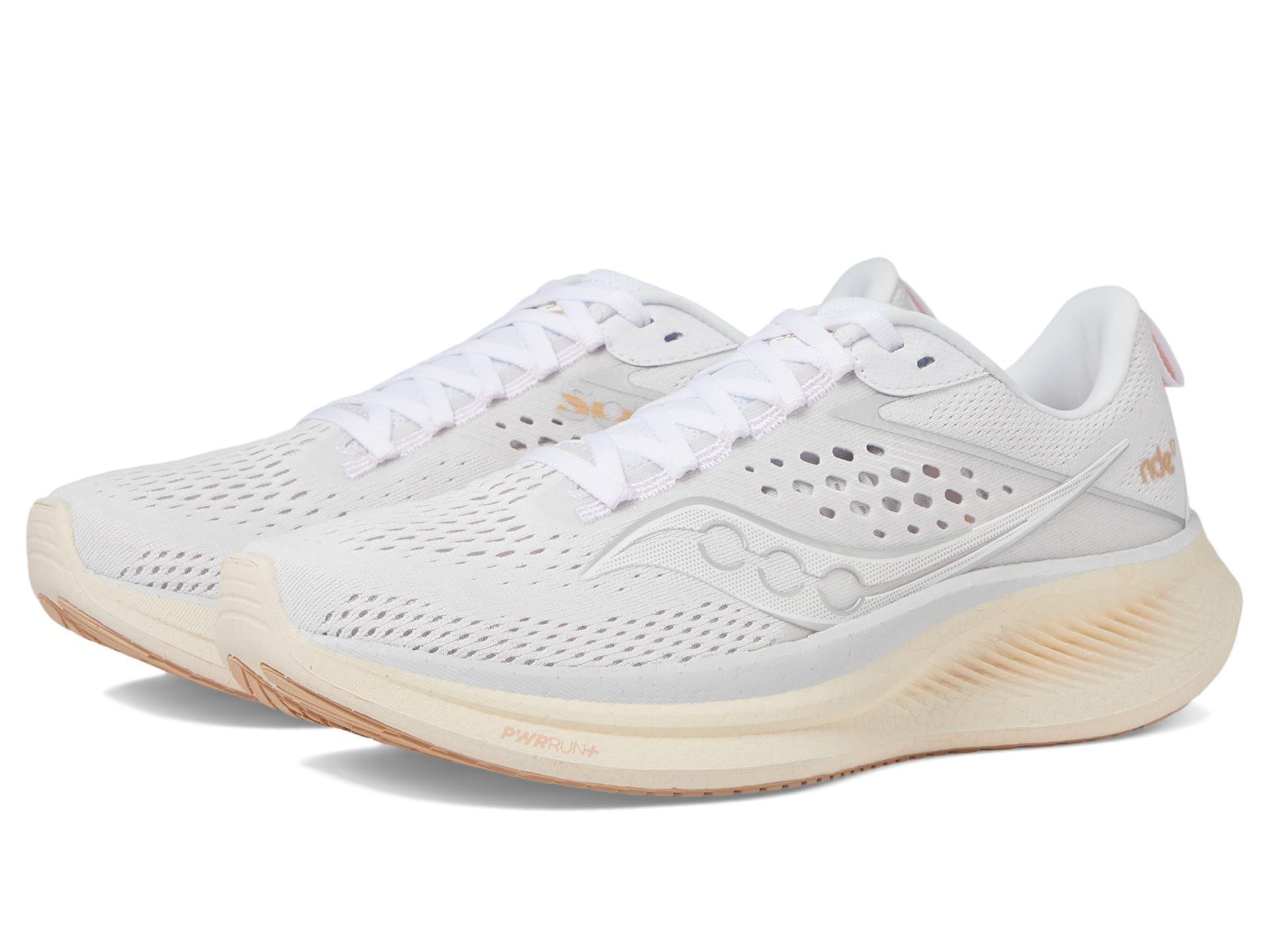 Saucony Women's Ride 17 Sneaker, White/Pearl, 9.5