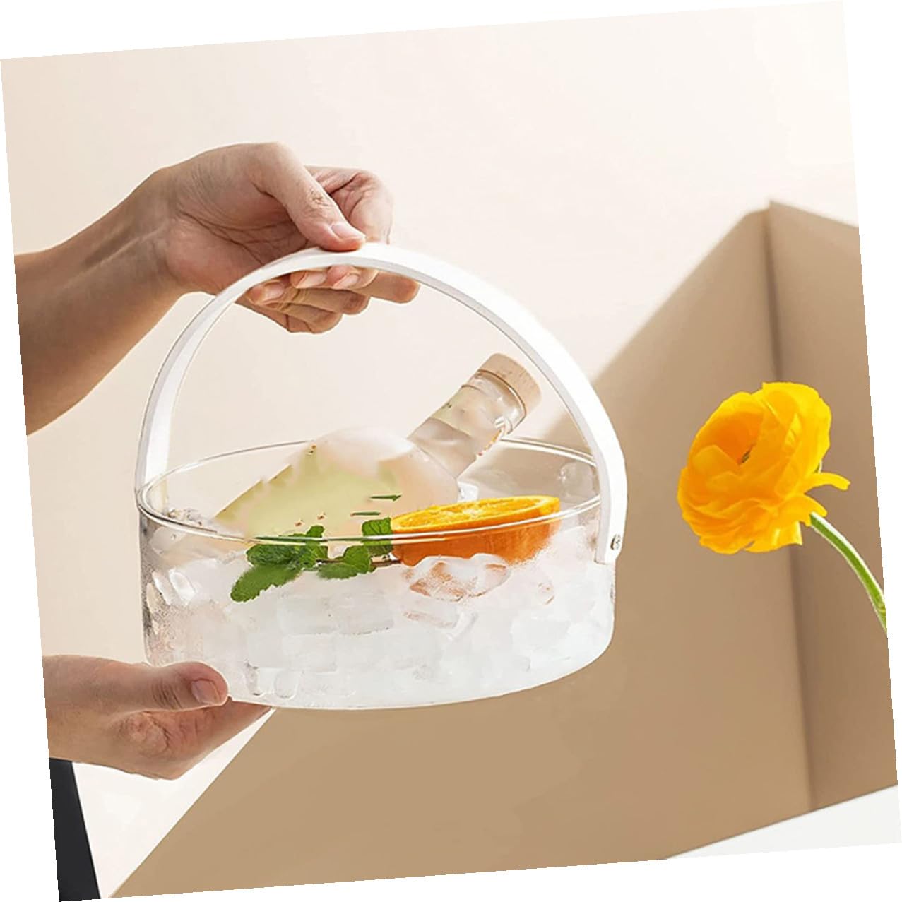 Molde de Silicona Lavable y Suave para Cubo de Almacenamiento Asa Forma Redonda Adecuado para Manualidades DIY y Resina Epoxi para Proyectos Creativos