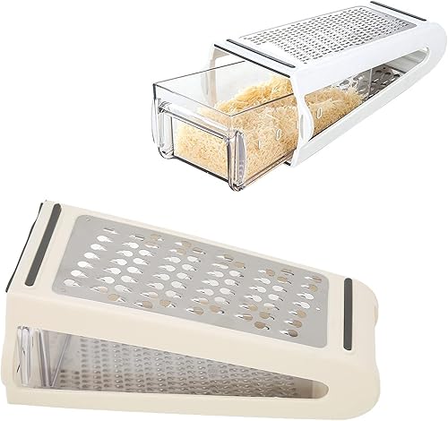 Miniatura 8 de Rallador de caja profesional, rallador de queso, contenedor extraíble de doble cara, caja de rallador de nuez moscada Abs Ps Material Rallador de