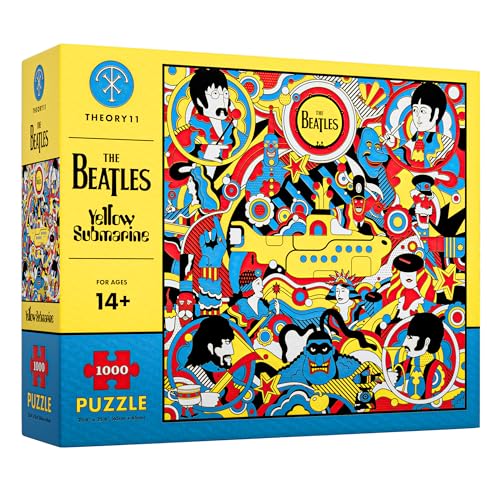 theory11 Beatles Yellow Submarine 1000 Piece Jigsaw Puzzle - Les Beatles, Paul McCartney, John Lennon, RIngo Starr, George Harrison theory11 Beatles Yellow Submarine 1000 Piece Jigsaw Puzzle