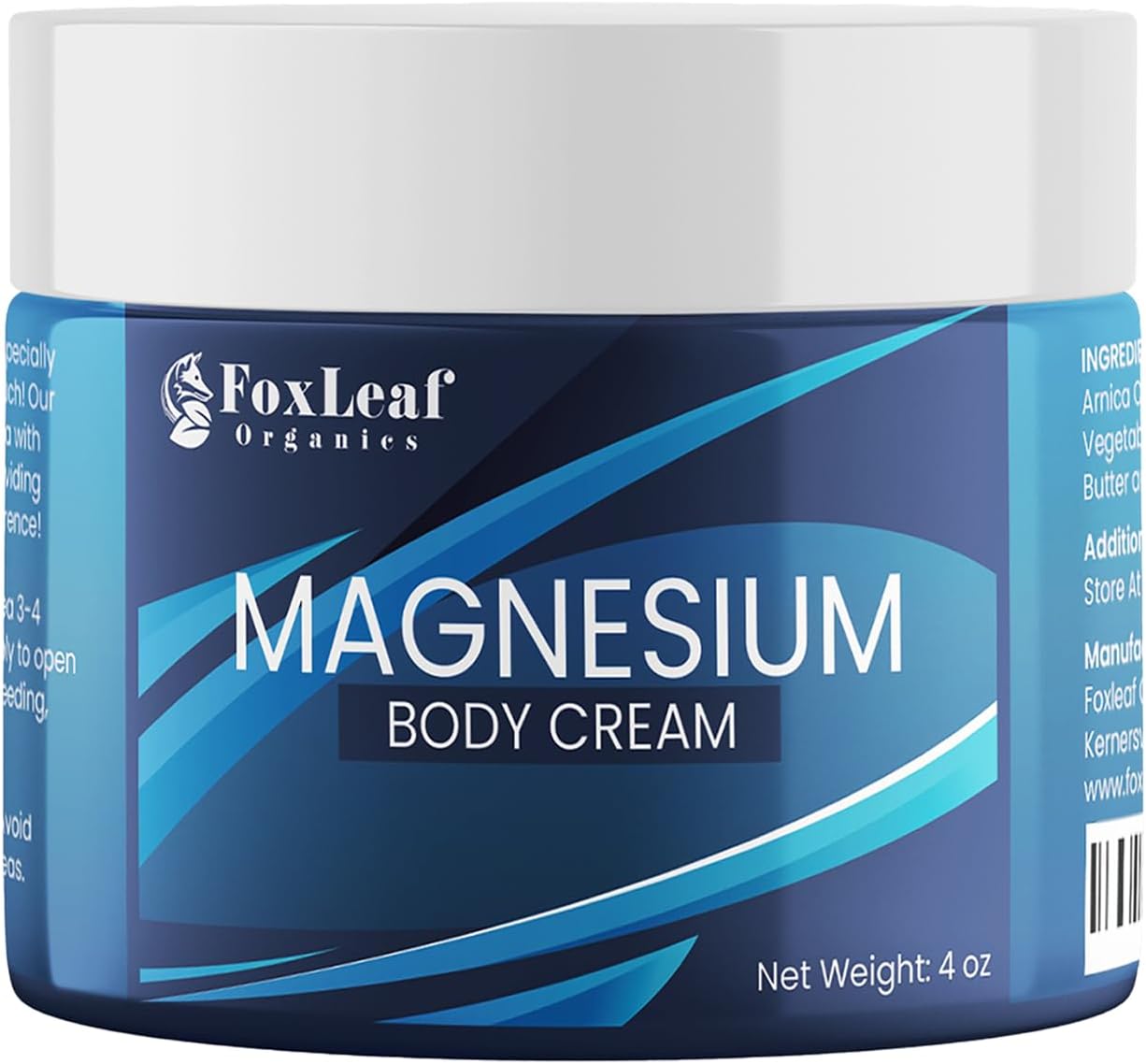 Magnesium Cream for Sleep, Leg Cramps & Muscle Recovery – Extra Strength – Arnica, Shea Butter & Lavender Oil – Fast Absorbing, Made in USA – 4oz