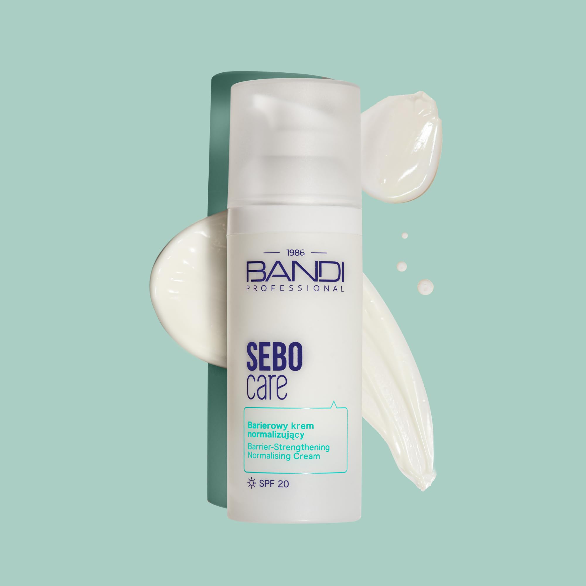 BANDI SEBO CARE Barierowy krem normalizujący SPF 20 | ochronny krem nawilżający| nawilżenie, matowienie i codzienna ochrona UV | niacynamid + fermenty