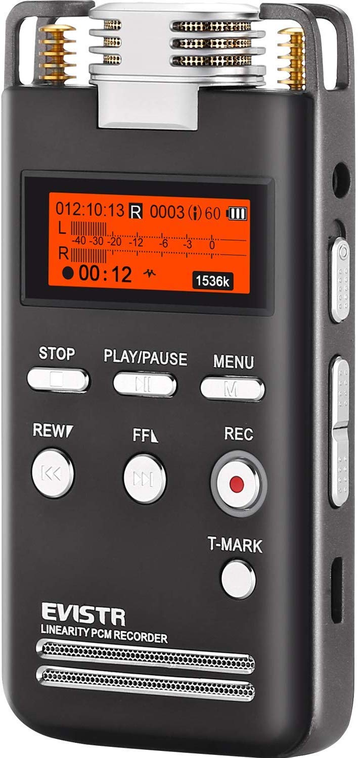 EVISTR L53 Digital Voice Recorder front view