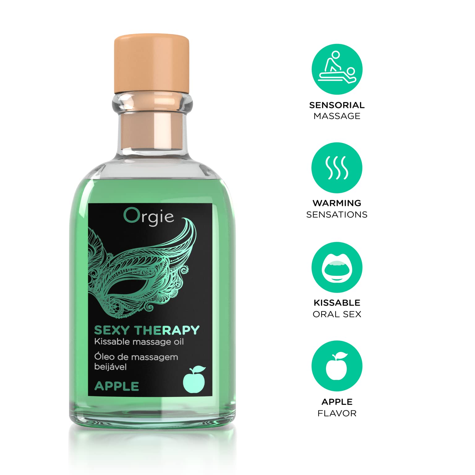 Orgie Aceite de Masaje Besable | Sexy Therapy Apple | Set 100ml con Pluma